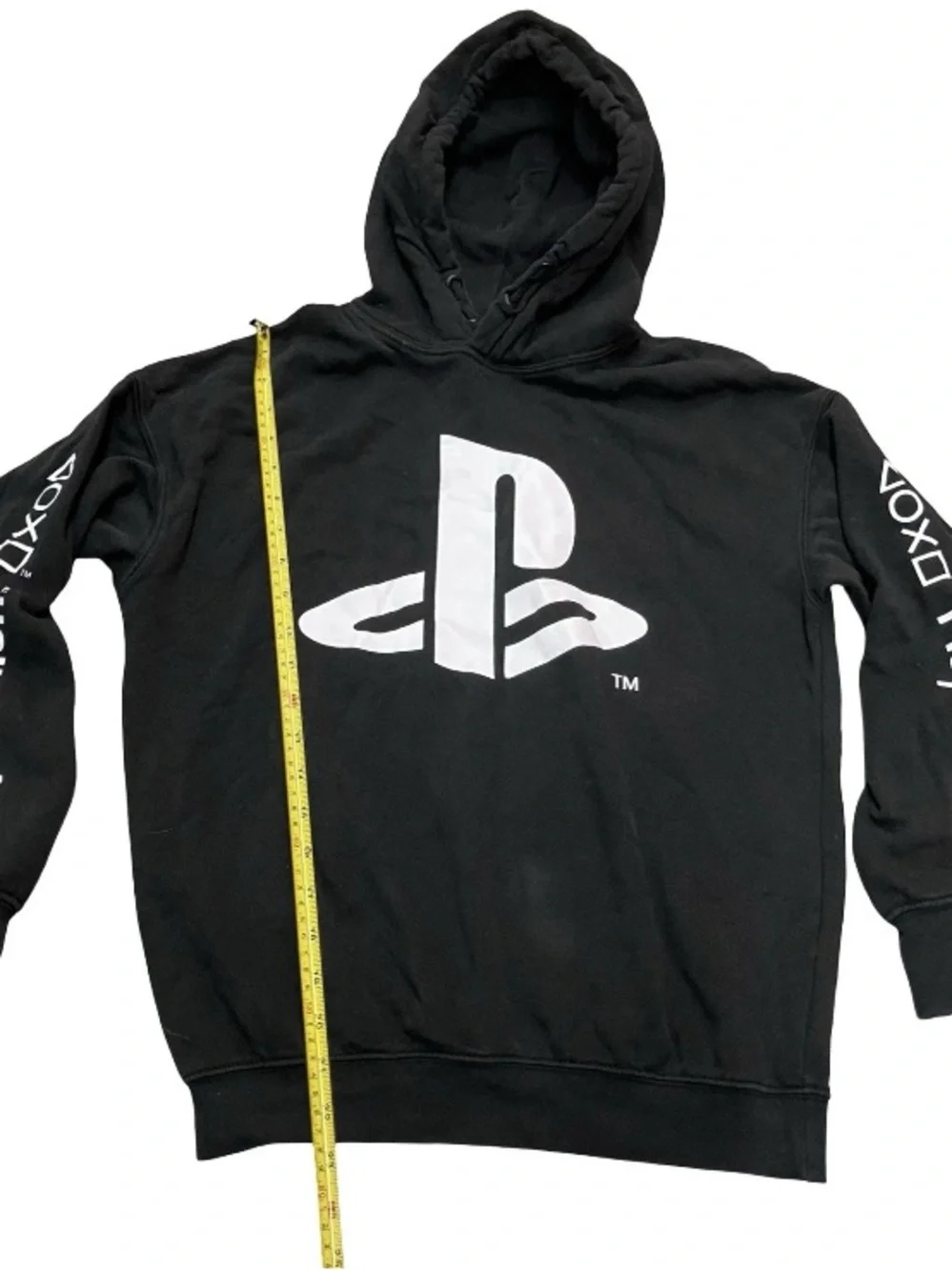Playstation Hoodie Sweatshirt Youth 10-12 Sony X H&M Black Pullover Medium Logo